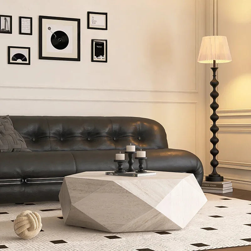 OAKCIA Modern Marble Coffee Table For Living Room Decor