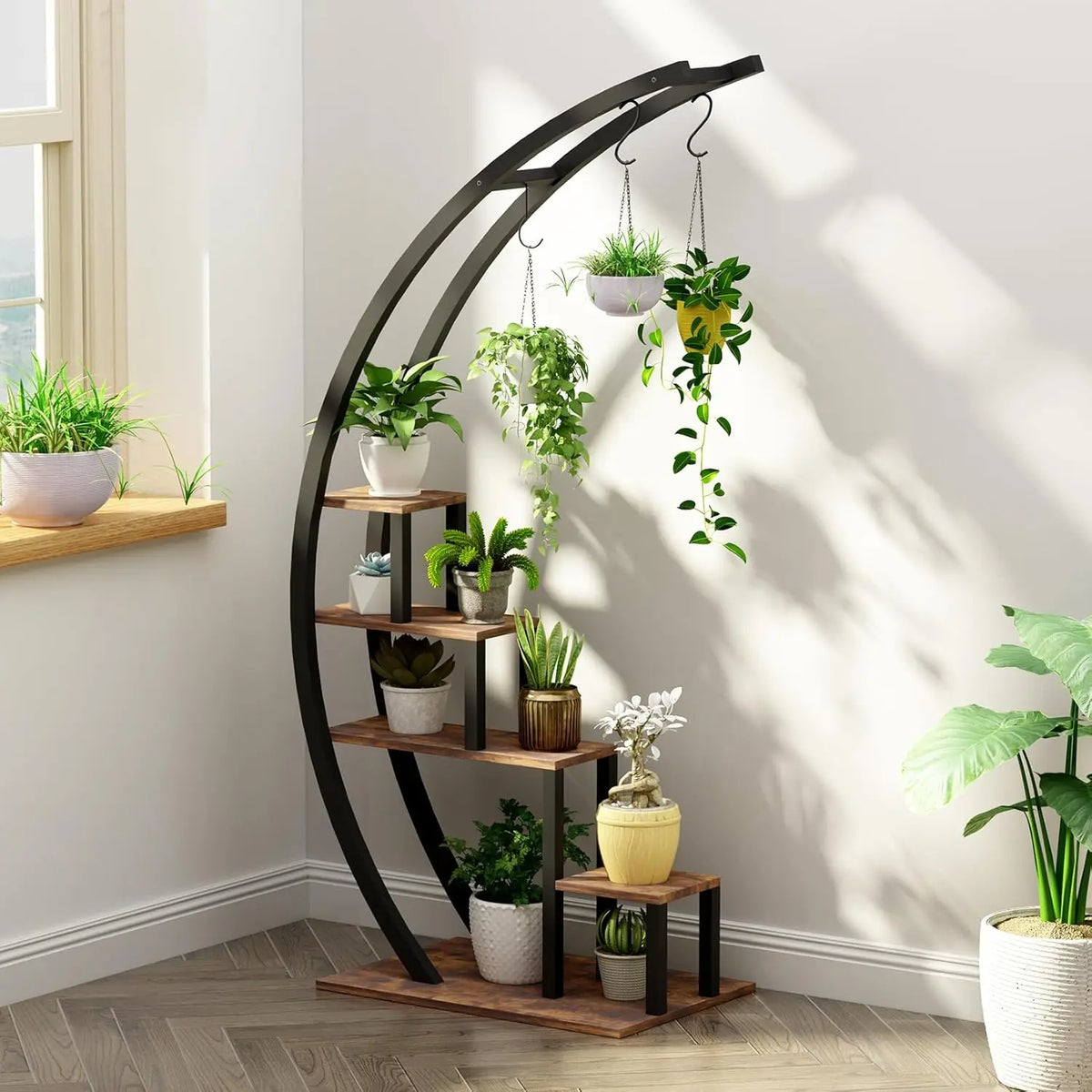 TwisterCk Five Tier Metal Plant Stand Rack For Patio Home