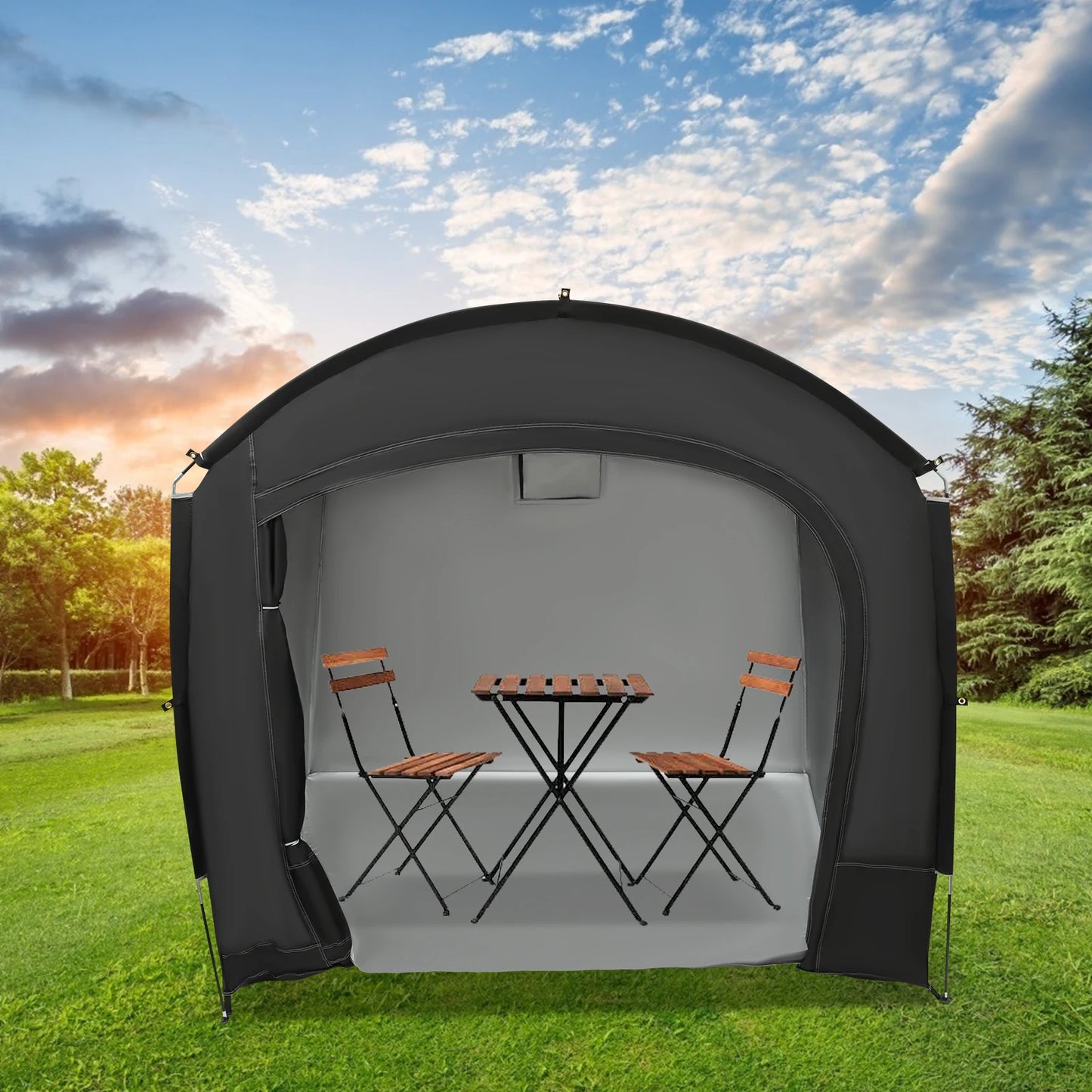Portable Bike Storage Shed Shelter For 1 To 4 Bikes