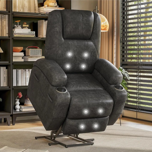 Power Lift Recliner Chair For Elderly With Cup Holders