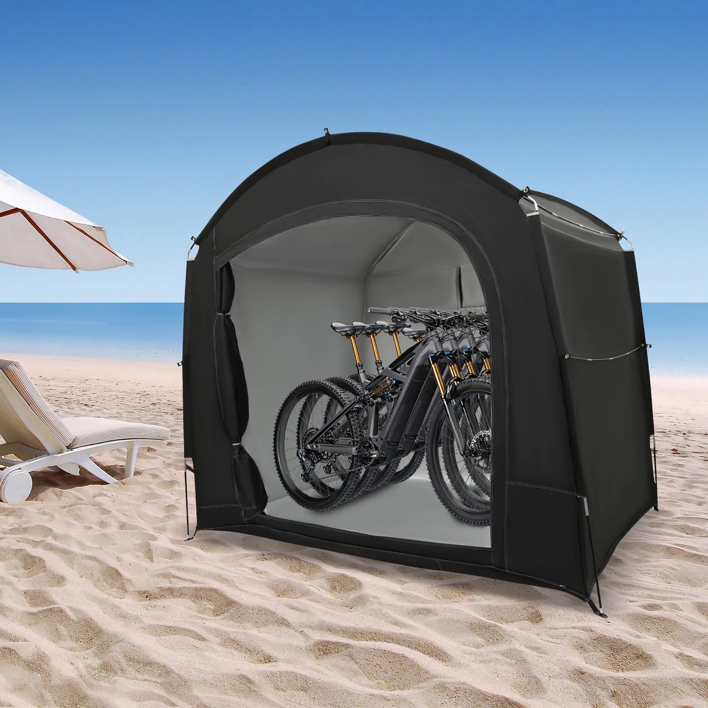 Portable Bike Storage Shed Shelter For 1 To 4 Bikes