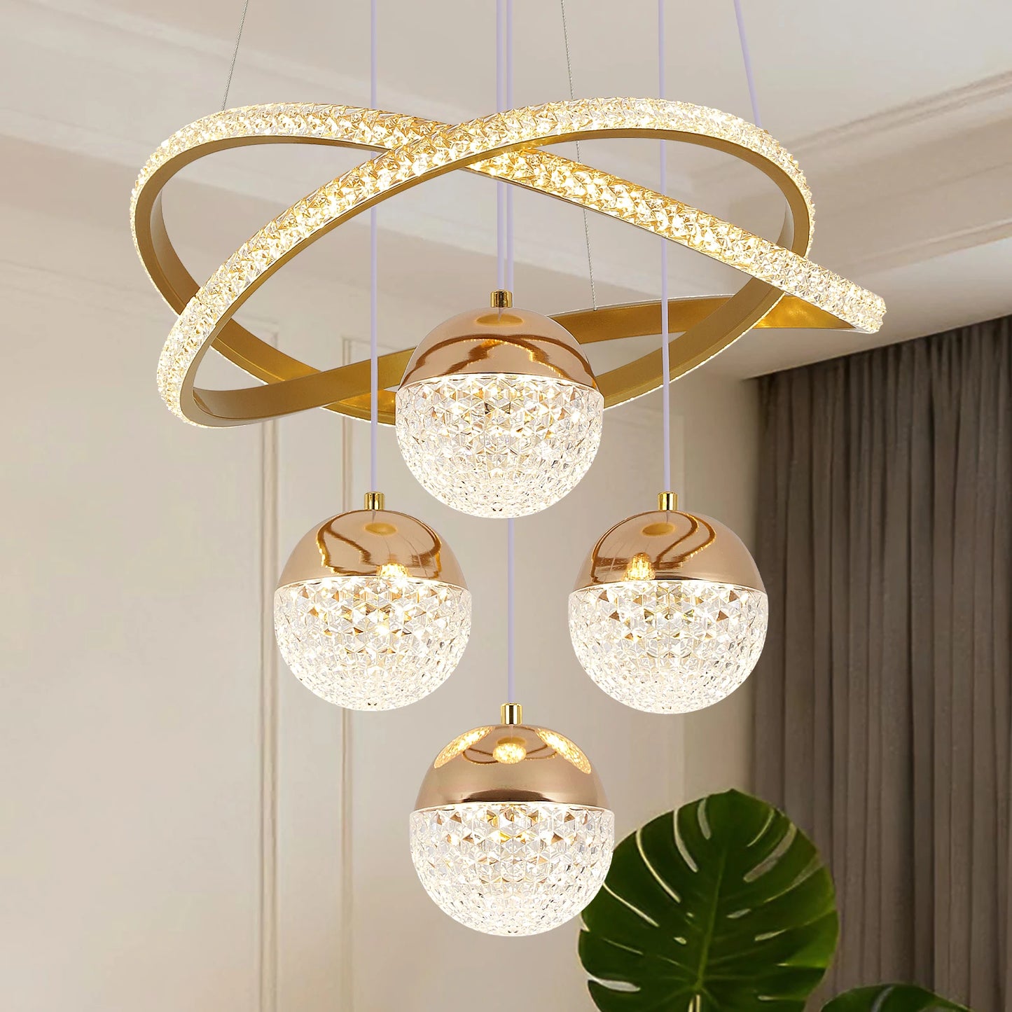 GreeLustr Modern LED Chandelier Nordic Living Room Lighting