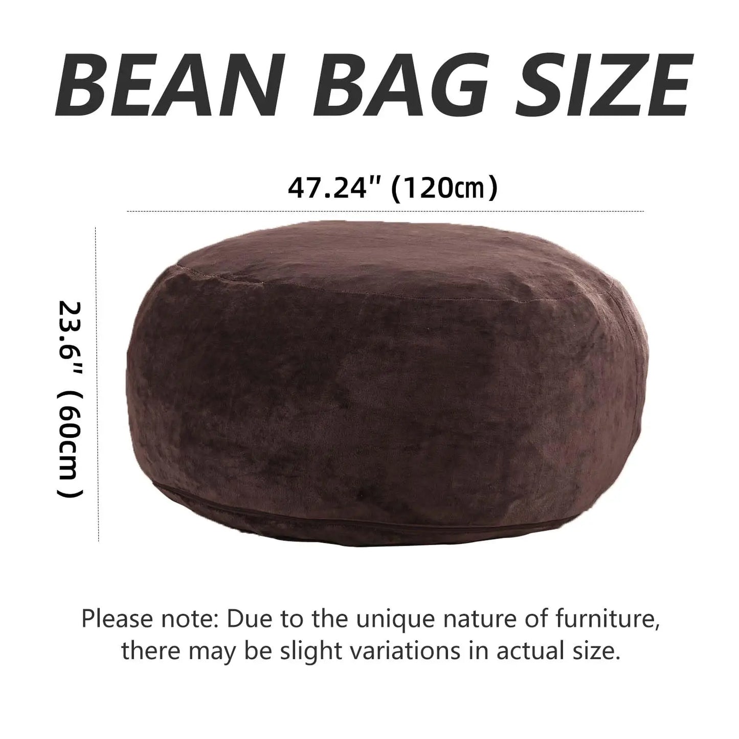Memory Foam Bean Bag Chair With Soft Microfiber Cover