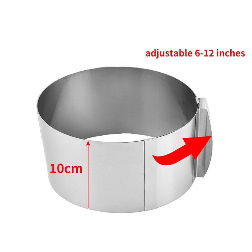 Boussac 430 Stainless Steel Telescopic Mousse Ring Mold