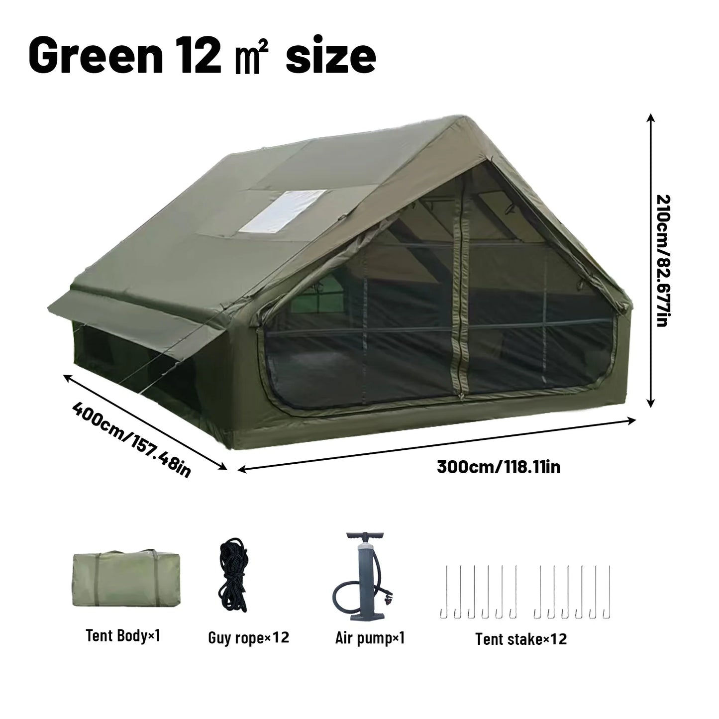 Pakicetus Inflatable Tent With Skylight And Quick Setup Pump