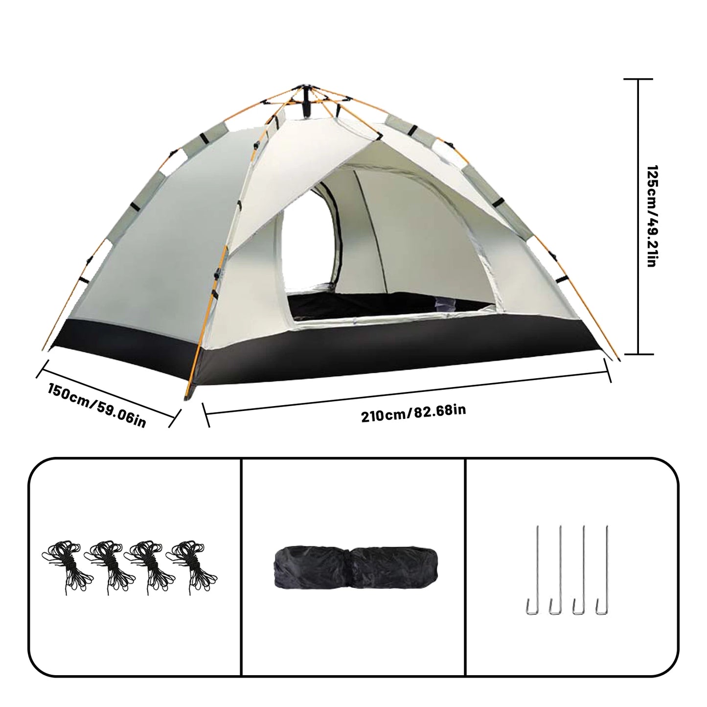 Pakicetus Auto Tent Sunshade All Weather Quick Setup 60 Second