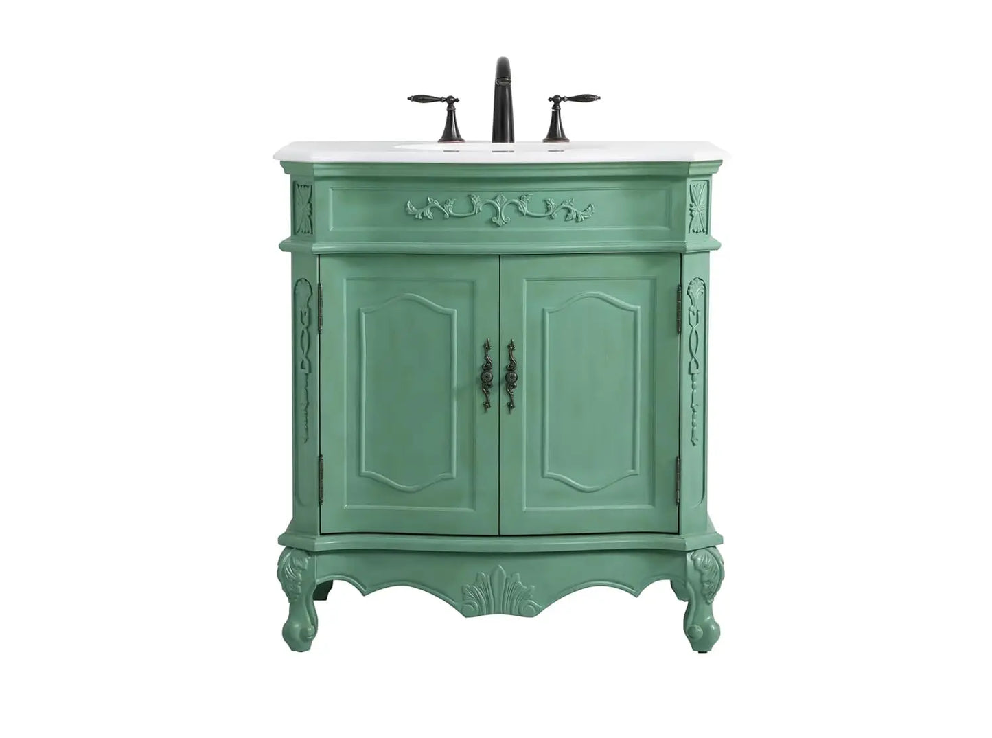 Bathroom Vanity With Engineered Marble Top And Soft Close Drawers