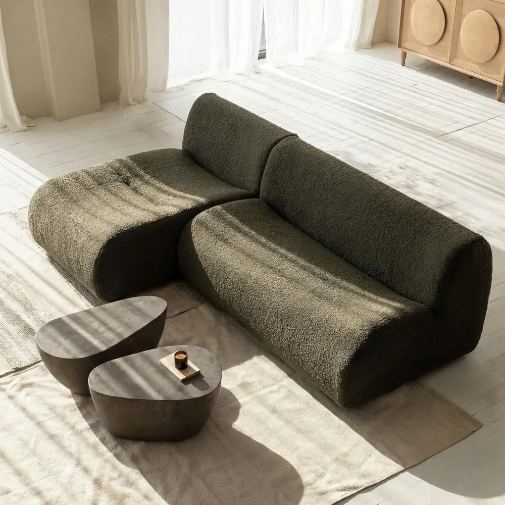 MOYU Modular Sectional Sofa With Reversible Chaise Set Modern Comfort