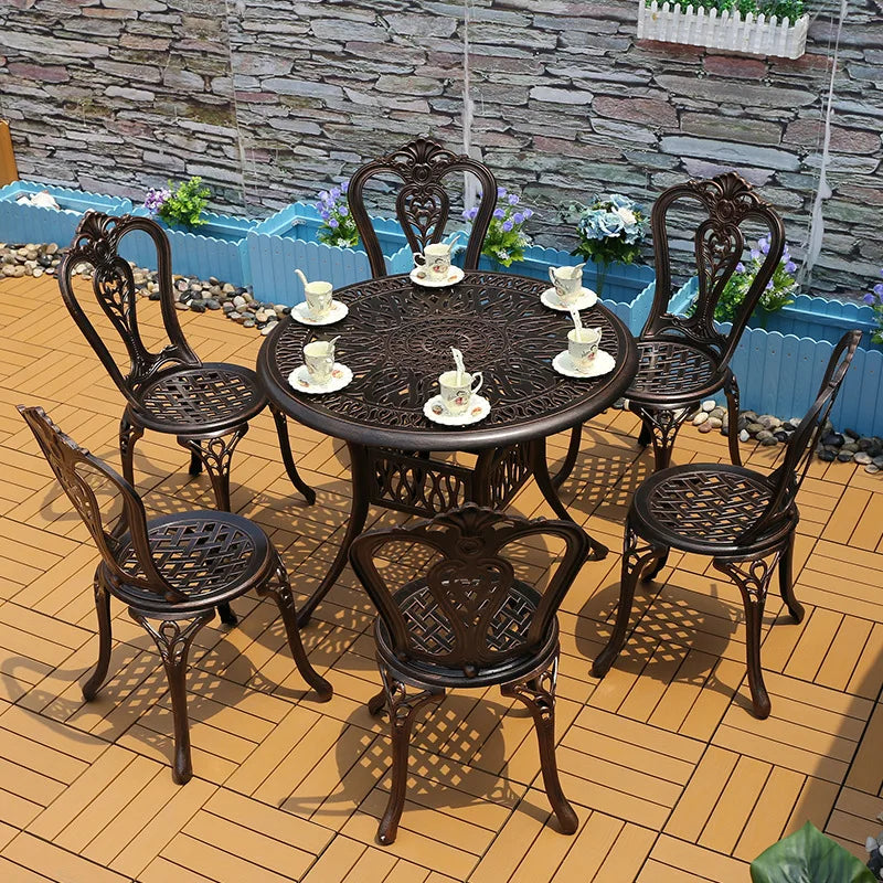 Modern Style Cast Aluminum Patio Chair for Garden Balcony