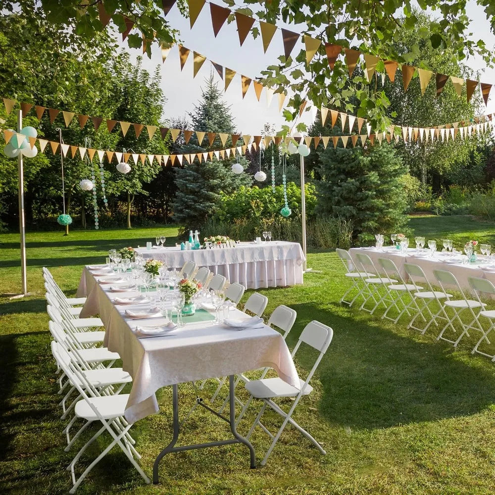 10 Pack Folding Chairs Portable Stackable For Events Office Weddings