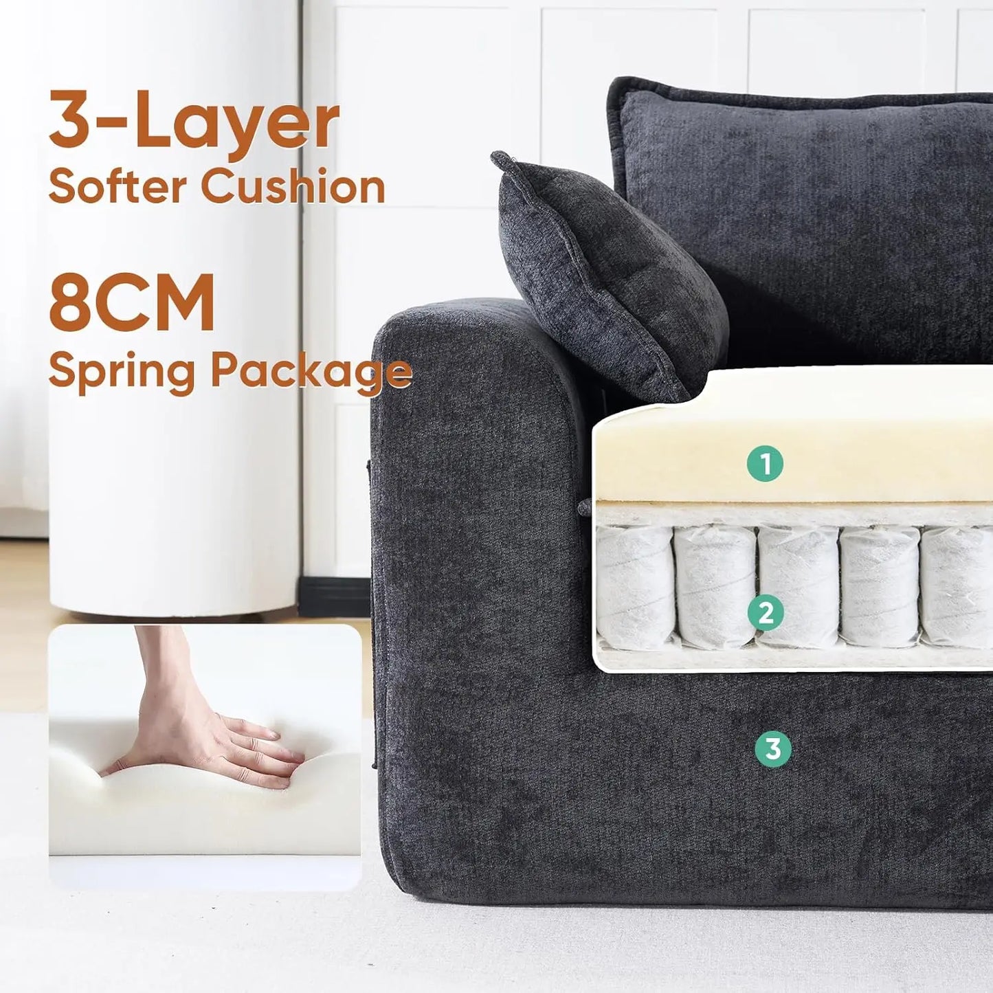 Cloud Modern Modular Sectional Sofa For Living Room