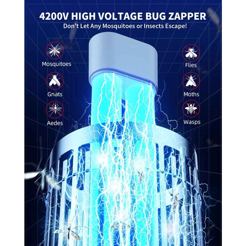 Minimoon Dual LED Bug Zapper 4200V Outdoor Insect Trap