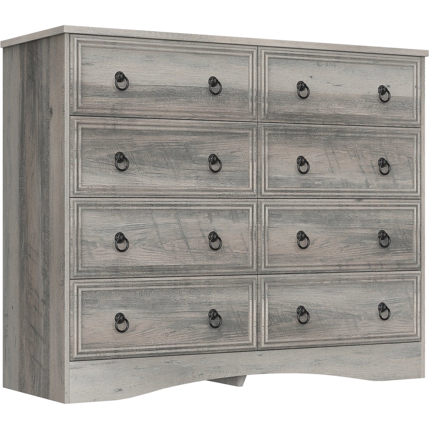BIGBIGLIFE 8 Drawer Dresser Wood Bedroom Storage Organizer