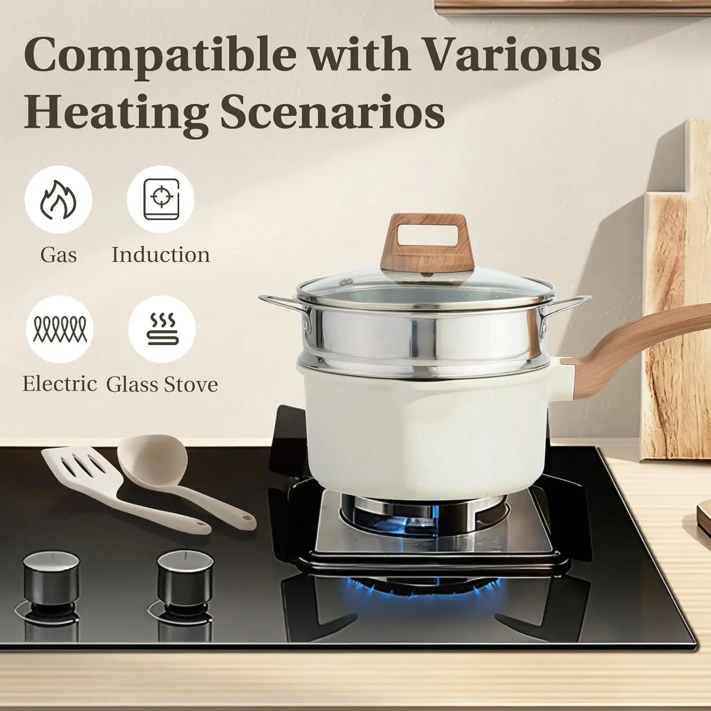 Pots And Pans Set Nonstick Induction Cookware With Removable Handle