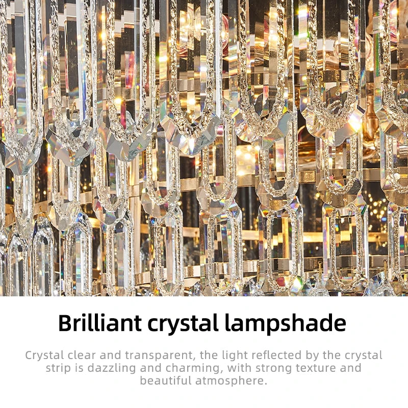Modern LED Ceiling Pendant Light For Living Room Crystal Chandelier