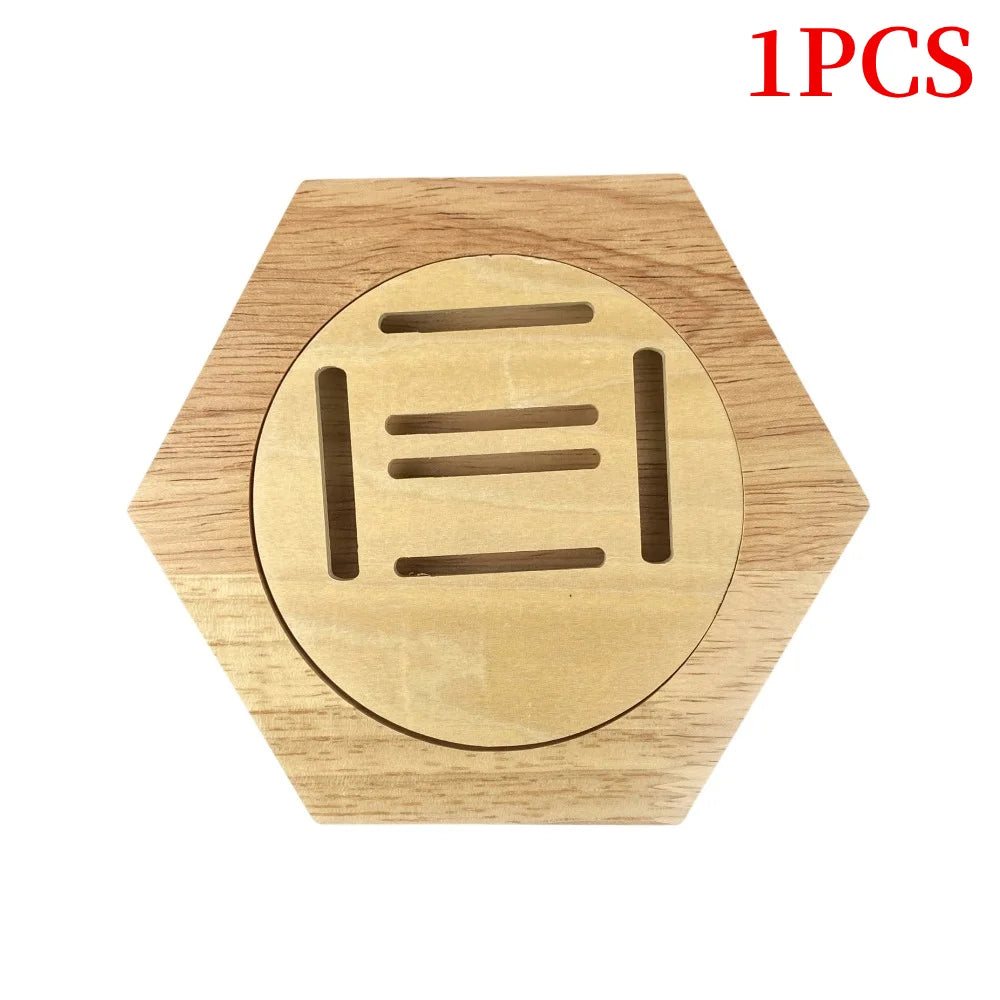 Hexagonal Honeycomb Wooden Medal Display Stand For Sports Track And Field