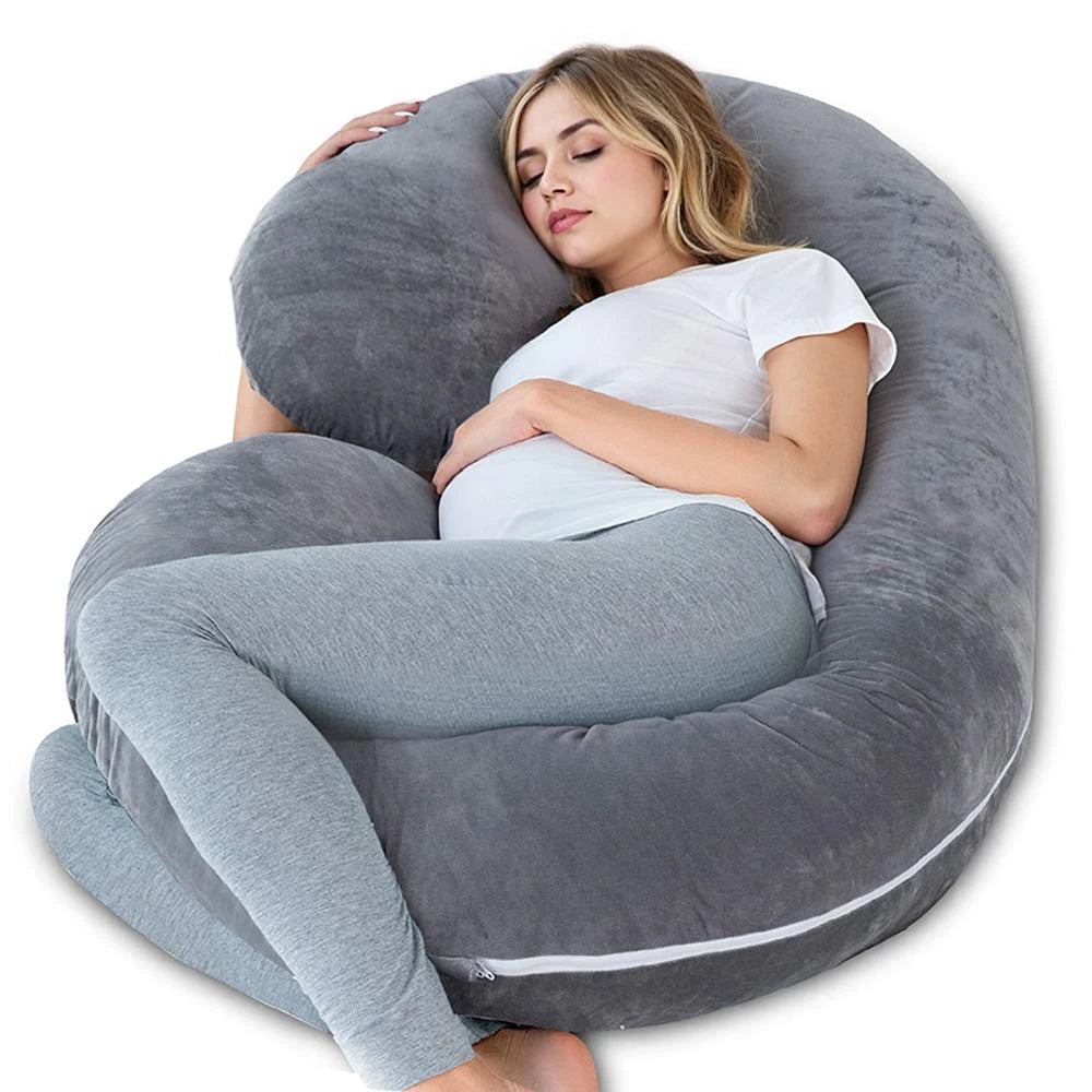 G Shaped Full Body Pregnancy Pillow With Removable Cover For Maternity Support