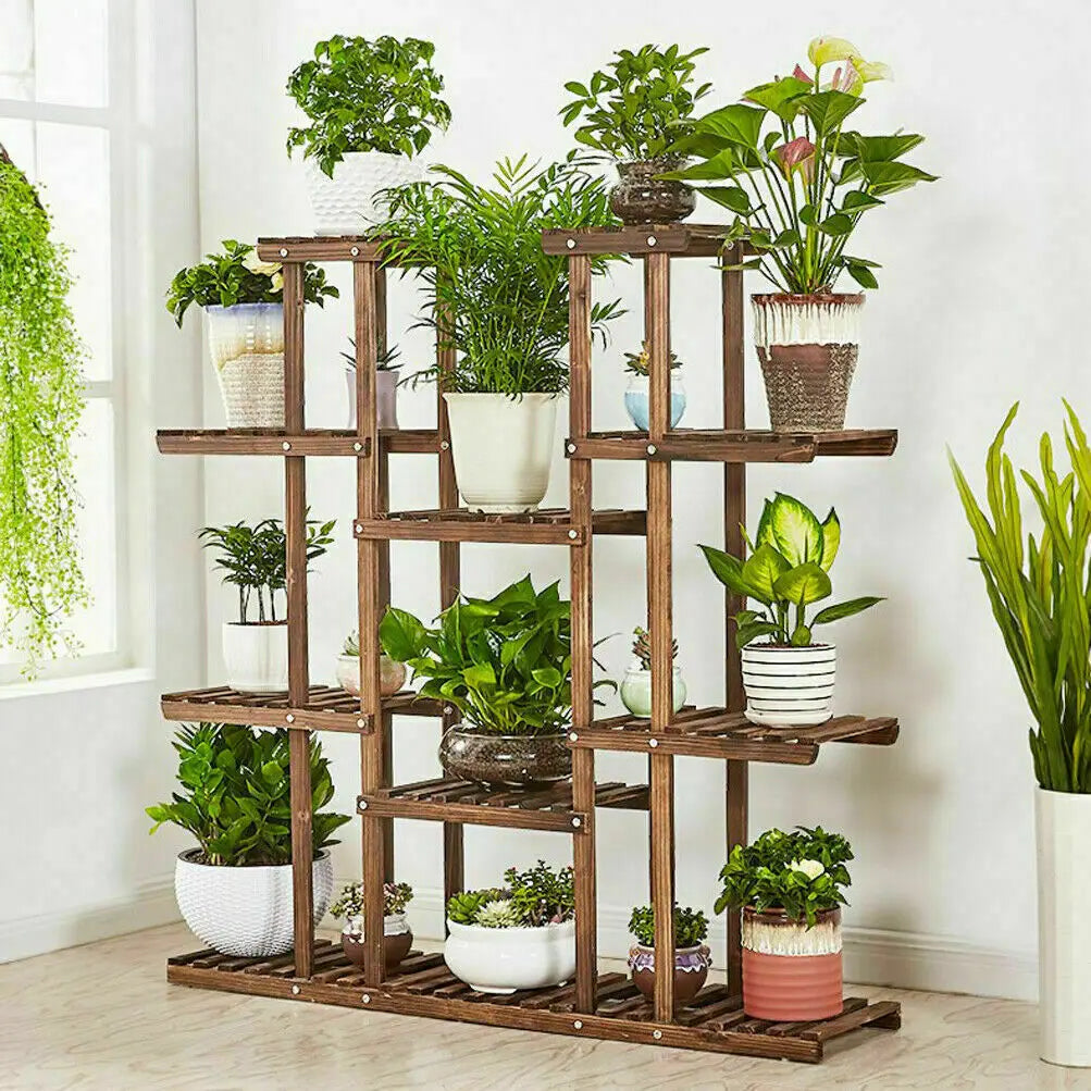 Wisfor Wooden Plant Shelf Multi Tier Flower Pot Stand