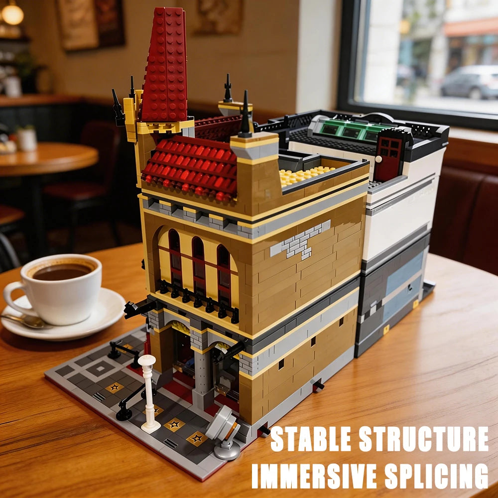 Creative City Street View Building Blocks Palace Cinema Set