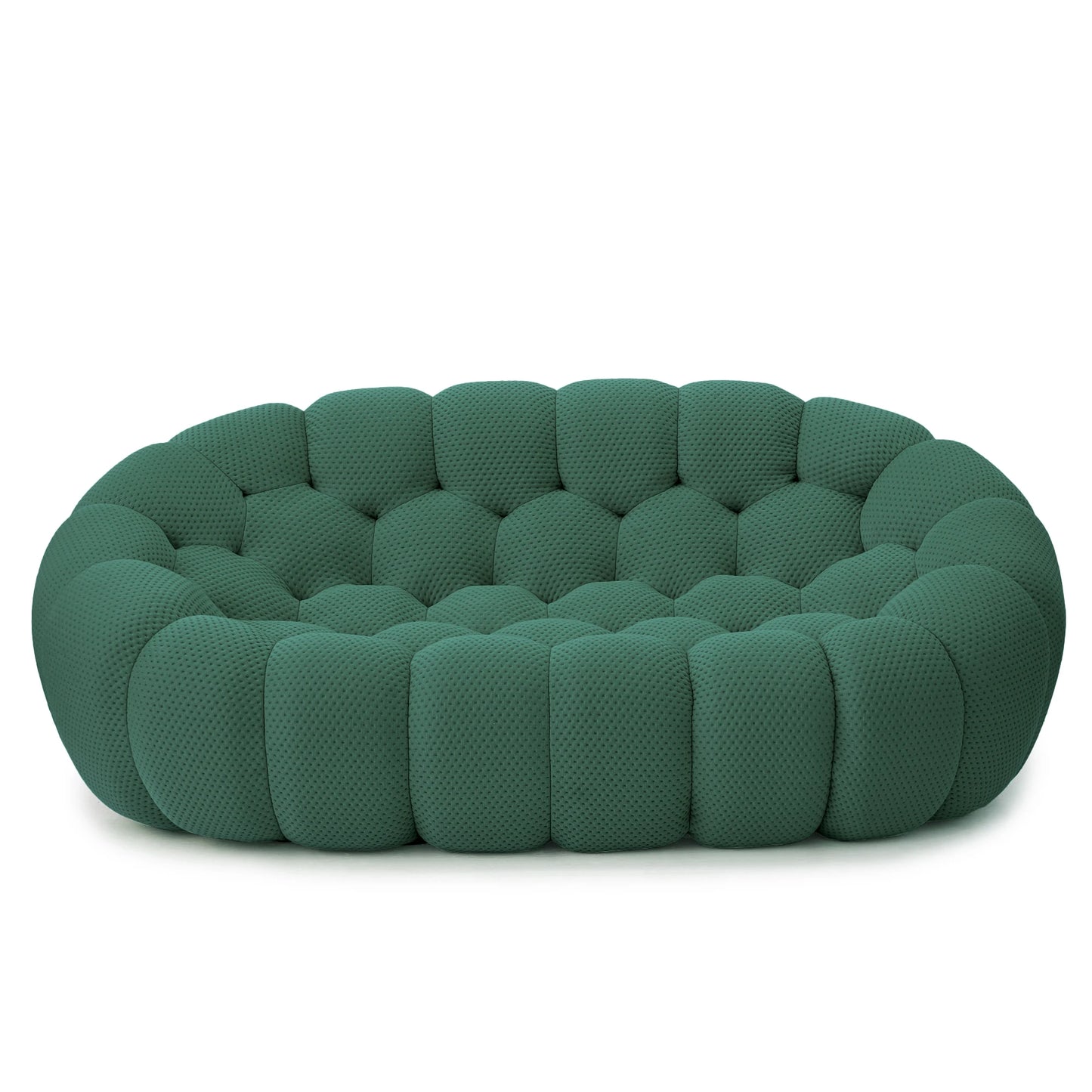 Sdorens Modern Curved Boneless 3D Knitted Fabric Loveseat Sofa