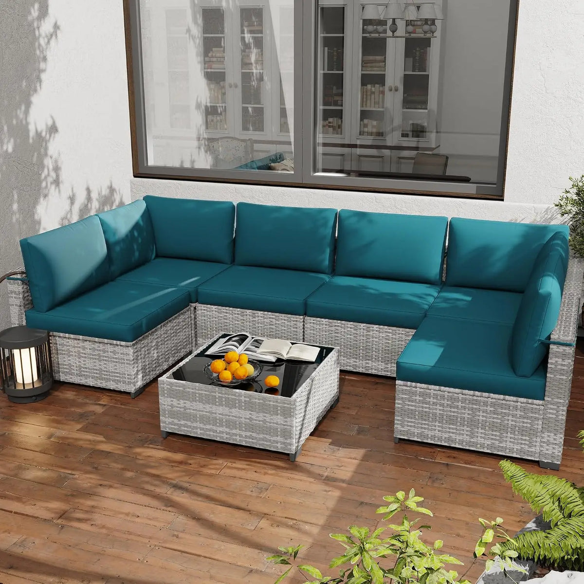 All Weather PE Rattan Modular Outdoor Patio Conversation Set