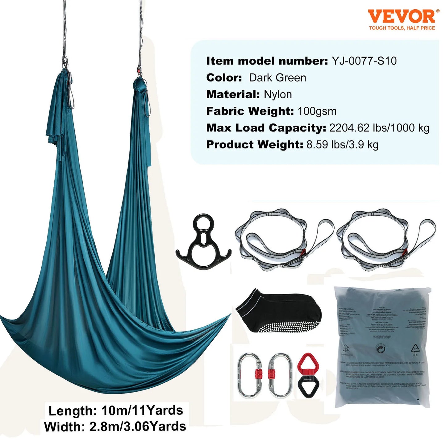 VEVOR Aerial Yoga Hammock Starter Kit for All Levels