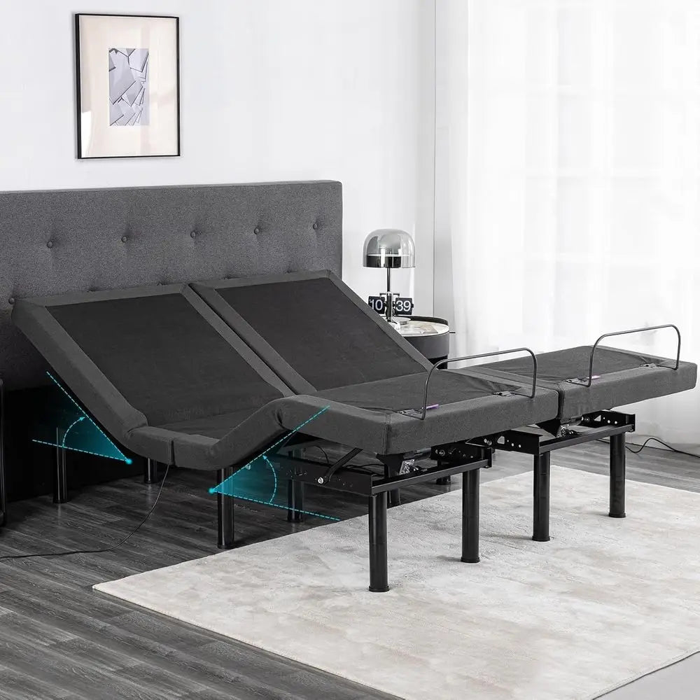 Memory Foam Mattress On Adjustable Bed Base With Wireless Remote