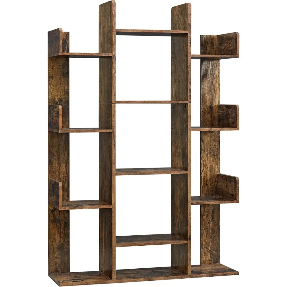 XIUWO Tree Shaped Bookcase With 13 Compartments Storage