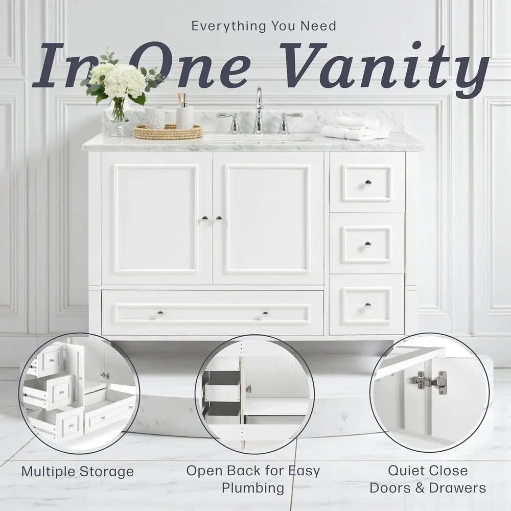 Freestanding Bathroom Vanity Cabinet With Soft Close Doors