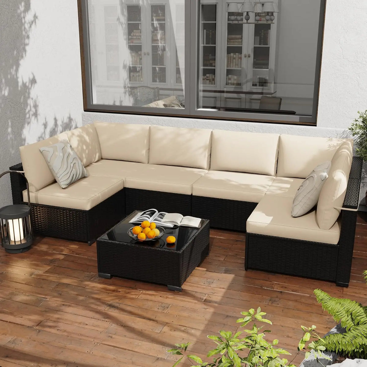 All Weather PE Rattan Modular Outdoor Patio Conversation Set