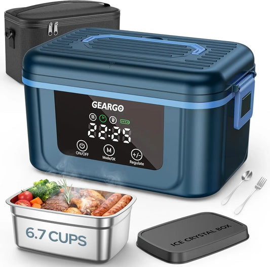 Cordless Electric Lunch Box With Rechargeable Self Heating