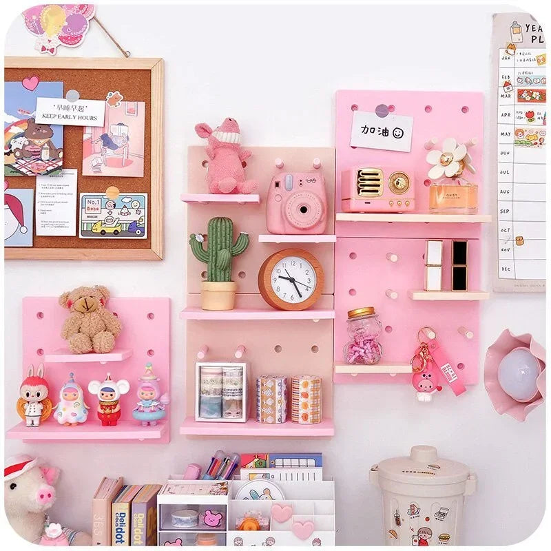 Pegboard Display Stand Wall Organizer for Living Room and Kitchen