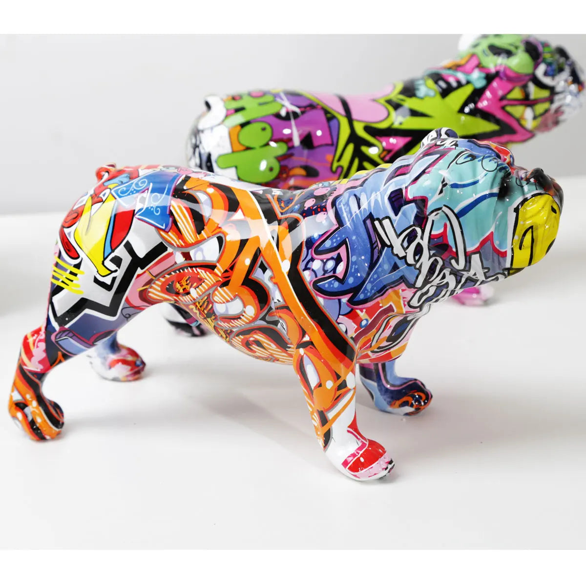 FLYuechun Ranan Resin Bulldog Ornament Home Decor Modern Crafts