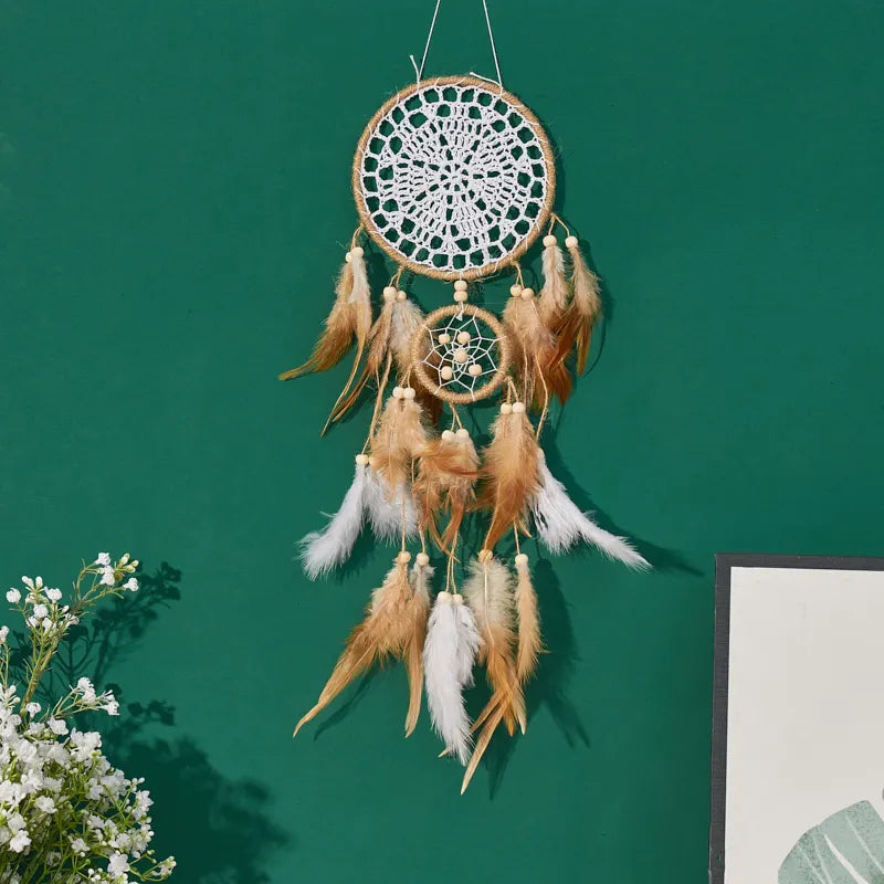 Handcrafted Moon Dream Chaser Bohemian Wall Decoration
