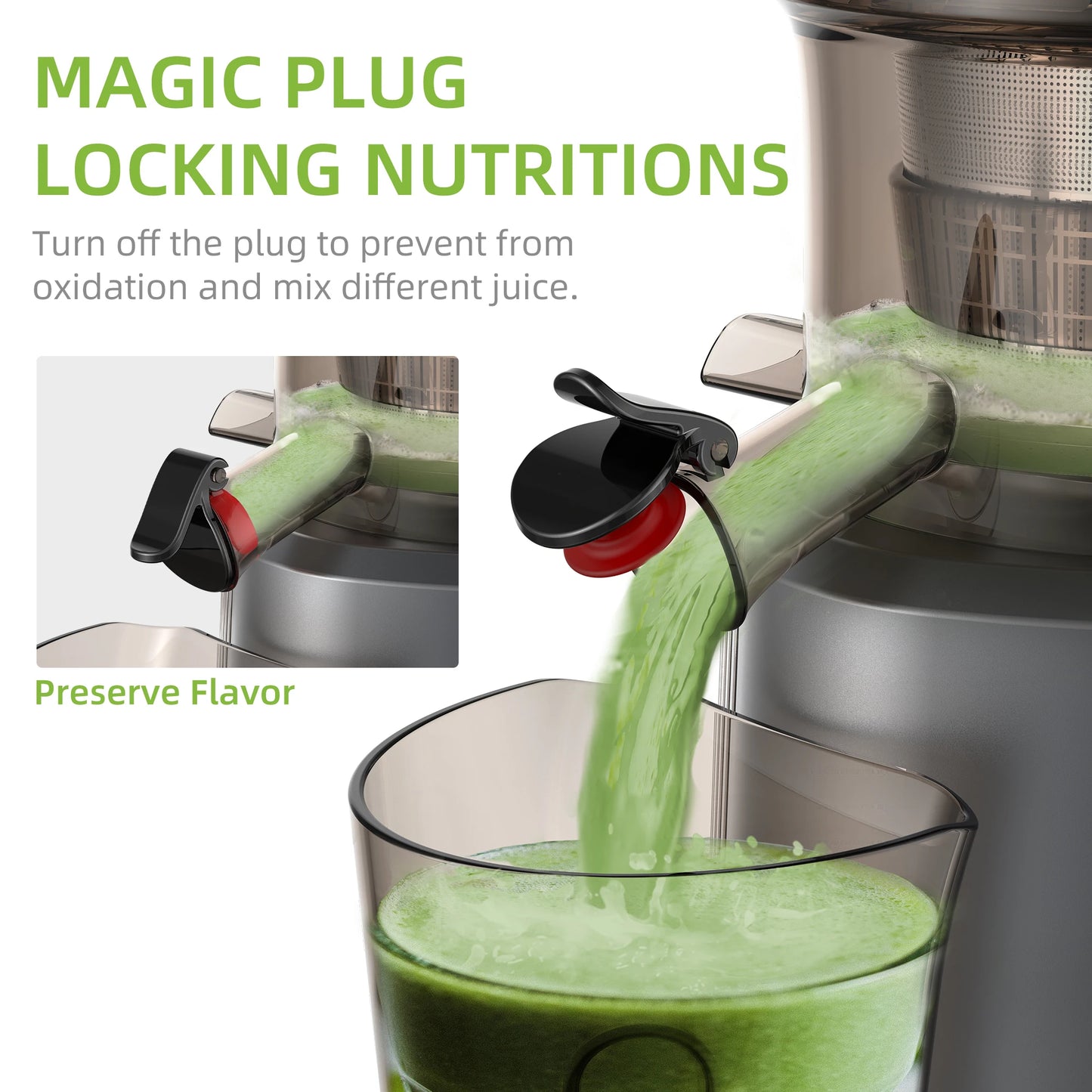 Biolomix Cold Press Juicer Slow Masticating Extractor For Whole Fruits