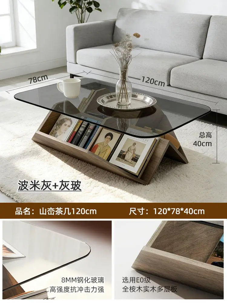 DUTRIEUX Modern Minimalist Wood Coffee Table For Living Room