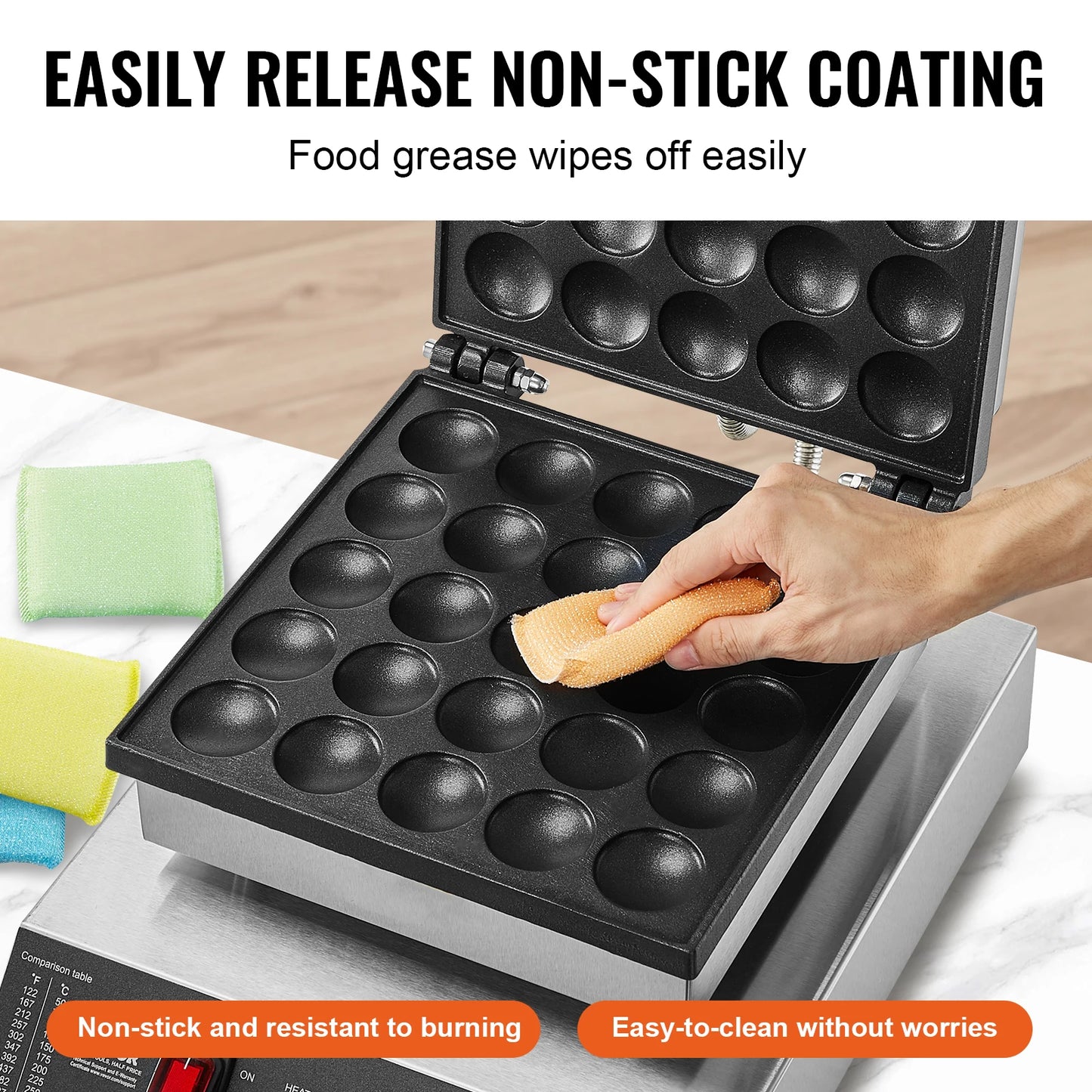 VEVOR Electric Waffle Maker 25P Mini Pancake Dorayaki Machine