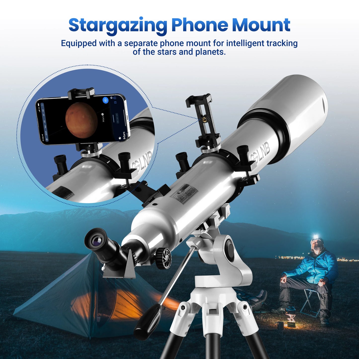 Monocular Telescope With Phone Adapter And Wireless Remote For Beginners