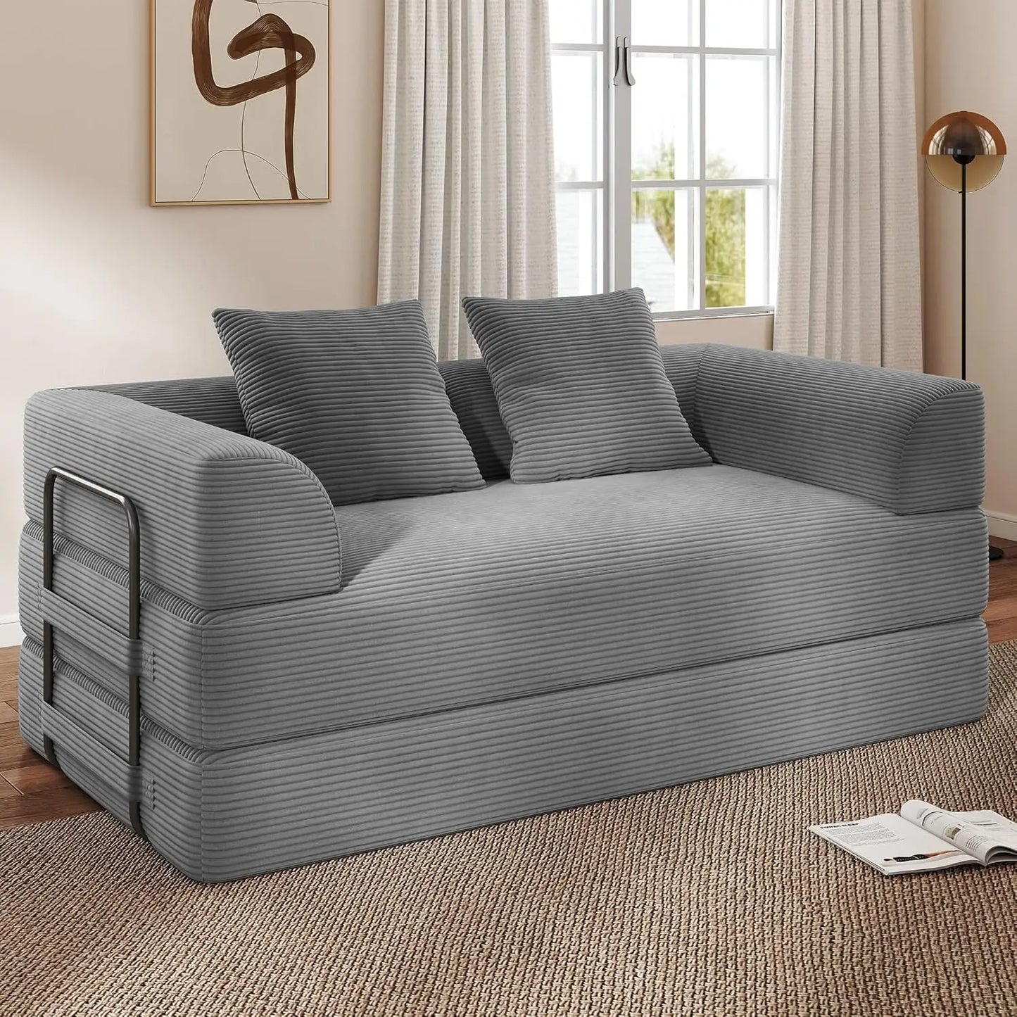 GUOHE Cloud Boneless Convertible Floor Sofa Bed 4 in 1