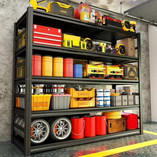 Heavy Duty 5 Tier Garage Shelving Unit With Powder Coat Finish