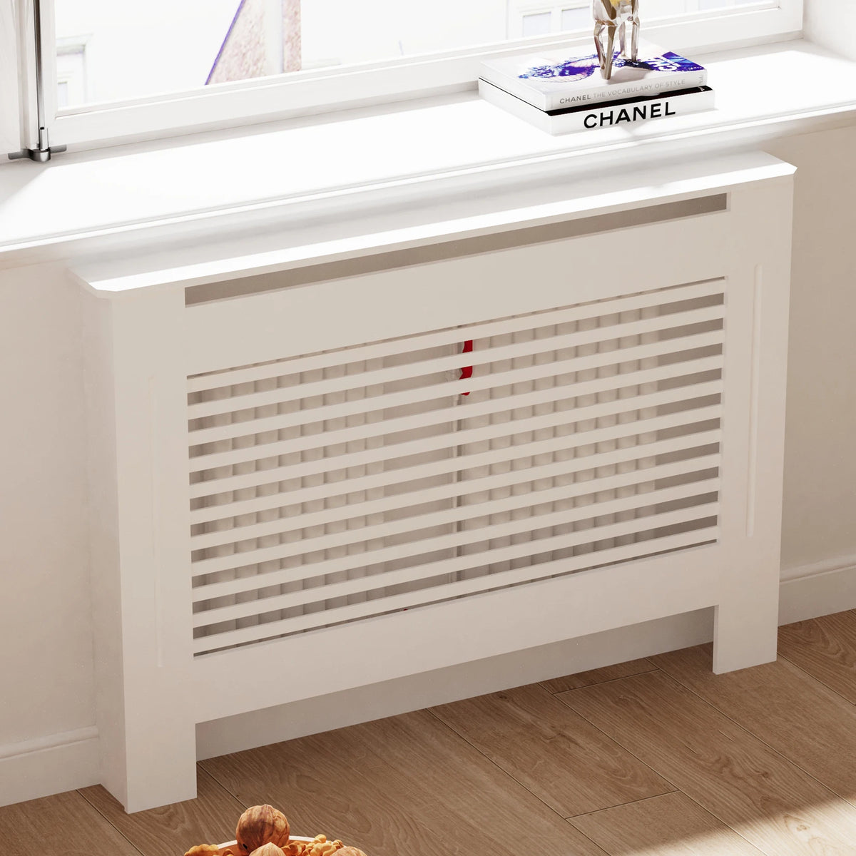 Modern Wood Radiator Cover Cabinet With Grill Shelf For Home