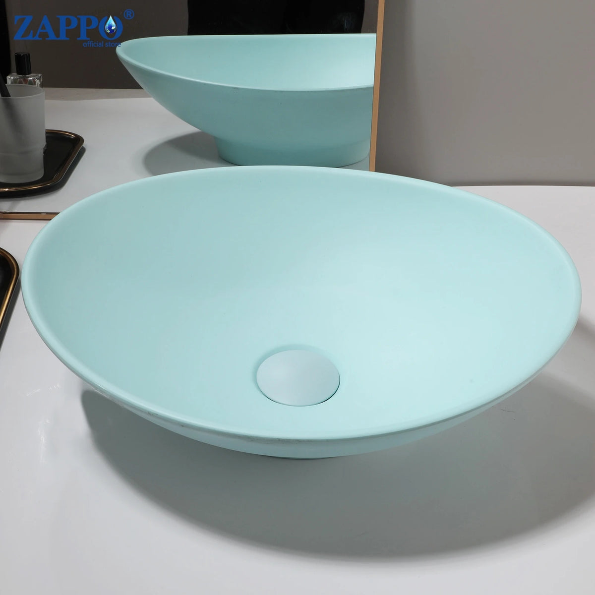 Mekkhala Rectangular Stone Resin Vessel Bathroom Sink