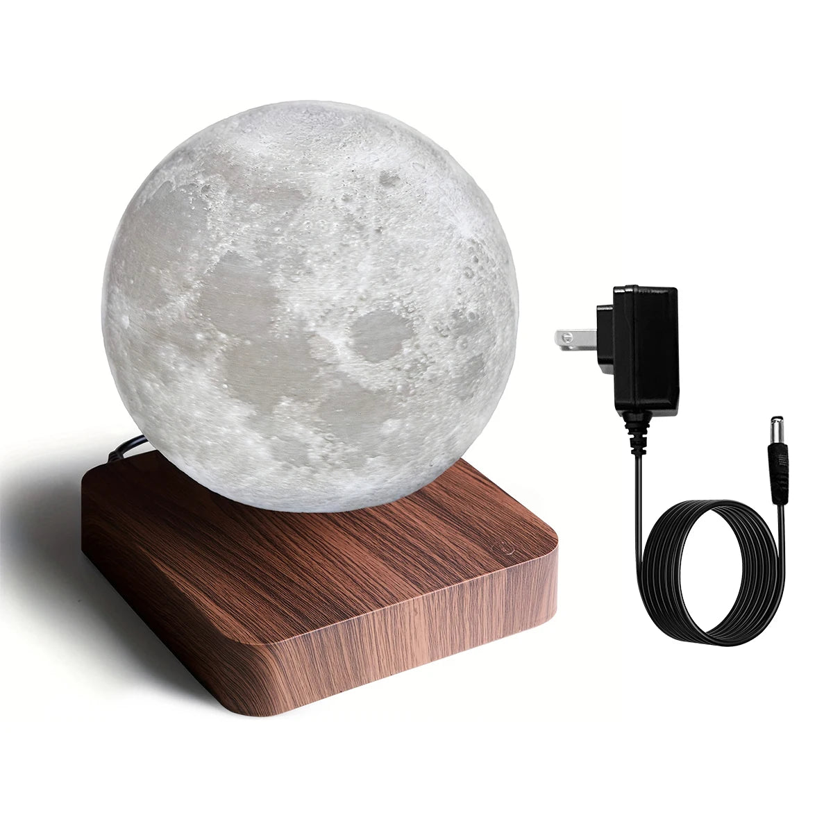 Mexllex Magnetic Floating Moon Lamp With Wooden Base LED Modes