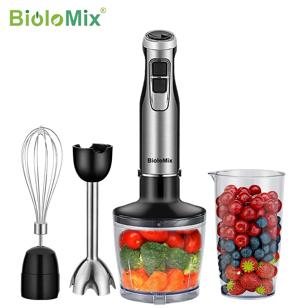 Biolomix 1200W 4 In 1 Immersion Hand Blender With Chopper Cup