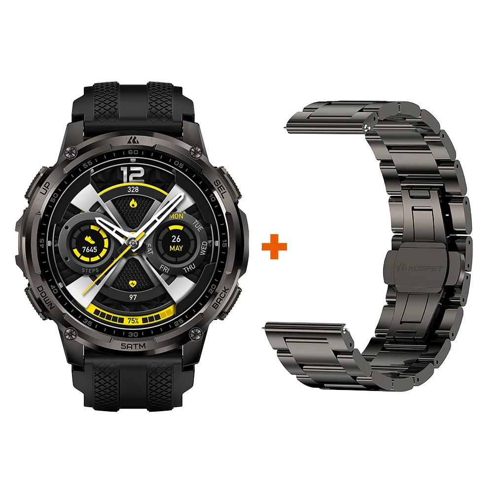 Kospe Tank T4C Smartwatch Men's Outdoor Rugged Dual-Band GPS Waterproof