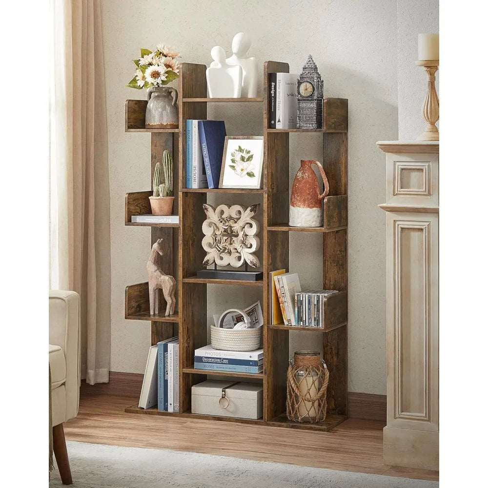 XIUWO Tree Shaped Bookcase With 13 Compartments Storage