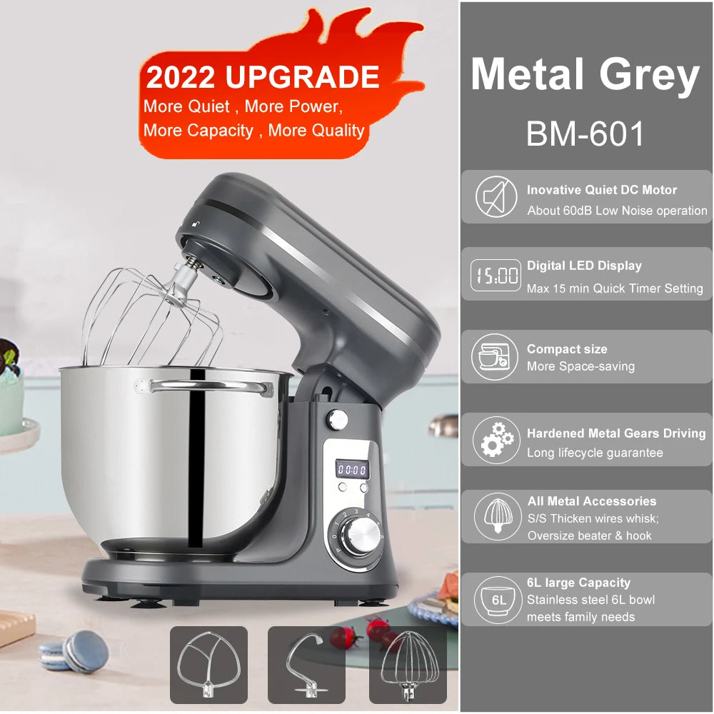 Biolomix Stand Mixer With Blender And Quiet Motor 6 Speed