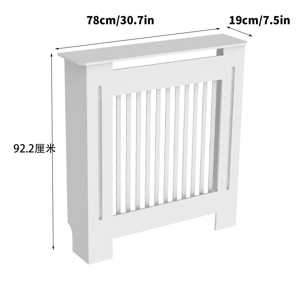 Modern Wood Radiator Cover Cabinet With Grill Shelf For Home