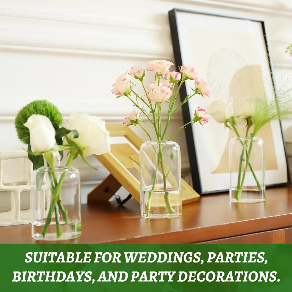 Glass Bud Vases Set 24 Pieces For Centerpieces And Decor