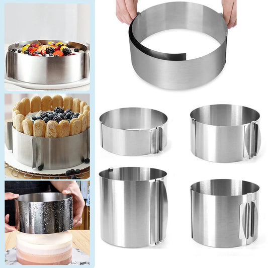 Boussac 430 Stainless Steel Telescopic Mousse Ring Mold
